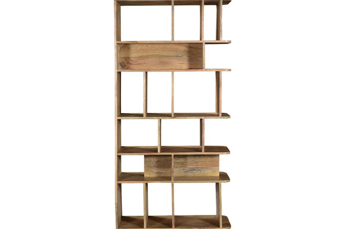 Miliboo Bibliothèque Et Étagère|Bibliothèque Et Étagère-Bibliothèque séparateur d'espace en bois manguier massif L88 cm RUPAH