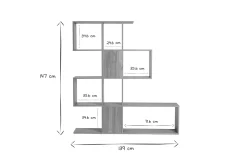 Miliboo Bibliothèque Et Étagère|Bibliothèque Et Étagère-Bibliothèque séparateur design finition bois noyer L139 cm COMO