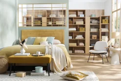 Miliboo Bibliothèque Et Étagère|Bibliothèque Et Étagère-Bibliothèque étagère d'angle finition bois clair chêne L95 cm MUSSO