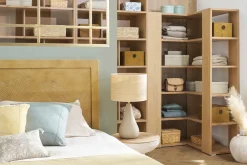 Miliboo Bibliothèque Et Étagère|Bibliothèque Et Étagère-Bibliothèque étagère d'angle finition bois clair chêne L95 cm MUSSO