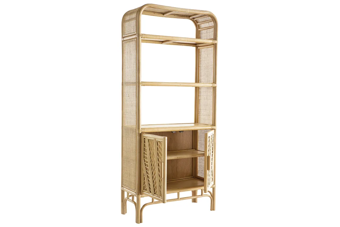 Miliboo Bibliothèque Et Étagère|Bibliothèque Et Étagère-Bibliothèque vintage en rotin naturel L80 cm GALON