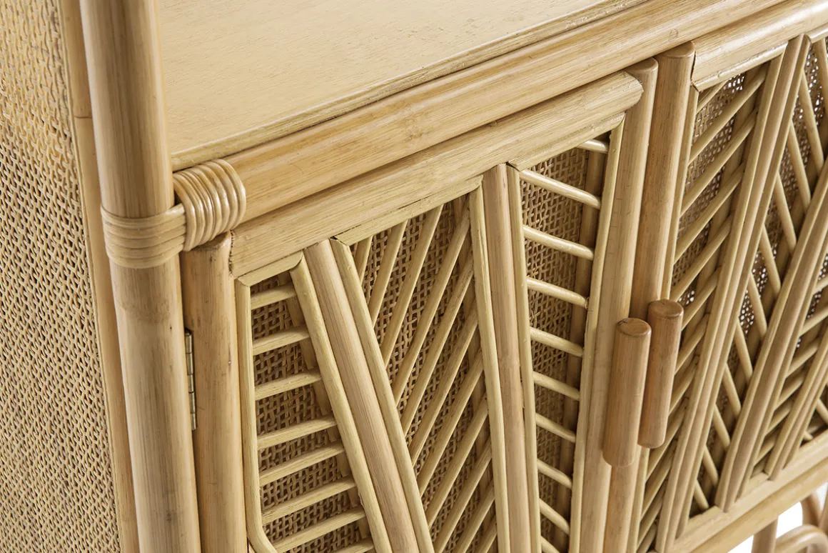 Miliboo Bibliothèque Et Étagère|Bibliothèque Et Étagère-Bibliothèque vintage en rotin naturel L80 cm GALON