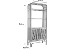 Miliboo Bibliothèque Et Étagère|Bibliothèque Et Étagère-Bibliothèque vintage en rotin naturel L80 cm GALON