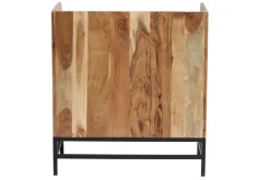 Miliboo Buffet-Buffet de rangement vinyles en bois massif et métal noir L76 cm BLUES