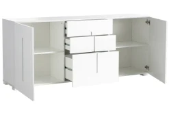 Miliboo Buffet-Buffet design blanc laqué brillant 2 portes 3 tiroirs L180 cm TED