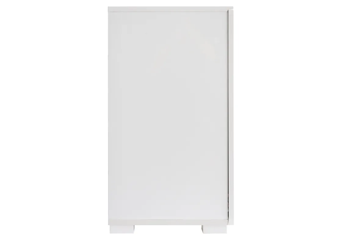 Miliboo Buffet-Buffet design blanc laqué brillant 2 portes 3 tiroirs L180 cm TED