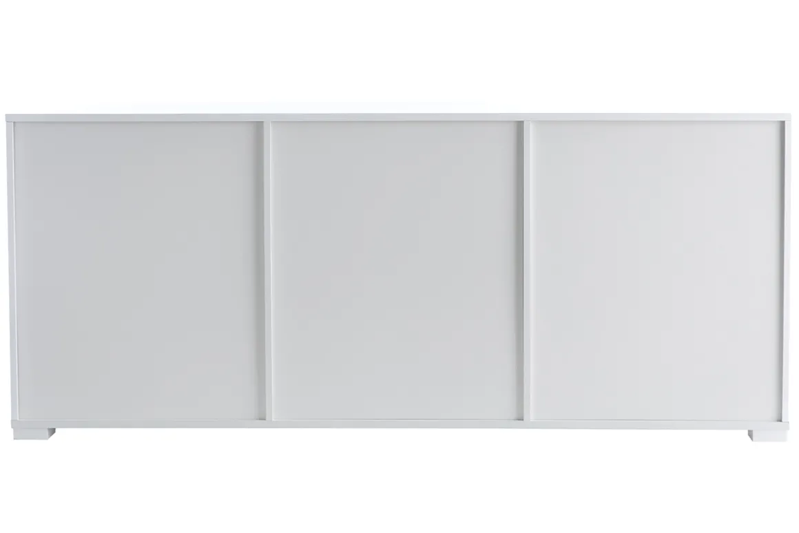 Miliboo Buffet-Buffet design blanc laqué brillant 2 portes 3 tiroirs L180 cm TED