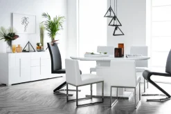 Miliboo Buffet-Buffet design blanc laqué brillant 2 portes 3 tiroirs L180 cm TED