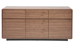 Miliboo Buffet-Buffet design en bois foncé noyer 3 portes 3 tiroirs L160 cm JAKO