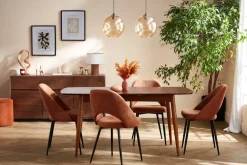 Miliboo Buffet-Buffet design en bois foncé noyer 3 portes 3 tiroirs L160 cm JAKO