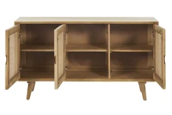 Miliboo Buffet-Buffet en bois manguier et cannage rotin 3 portes L145 cm LAKA