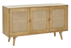 Miliboo Buffet-Buffet en bois manguier et cannage rotin 3 portes L145 cm LAKA