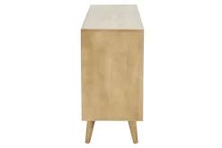 Miliboo Buffet-Buffet en bois manguier et cannage rotin 3 portes L145 cm LAKA