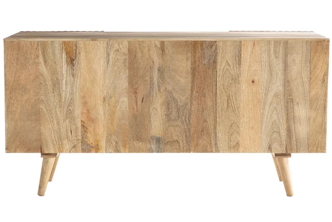 Miliboo Buffet-Buffet en bois manguier massif 2 portes coulissantes L140 cm ALBA