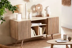 Miliboo Buffet-Buffet en bois manguier massif 2 portes coulissantes L140 cm ALBA