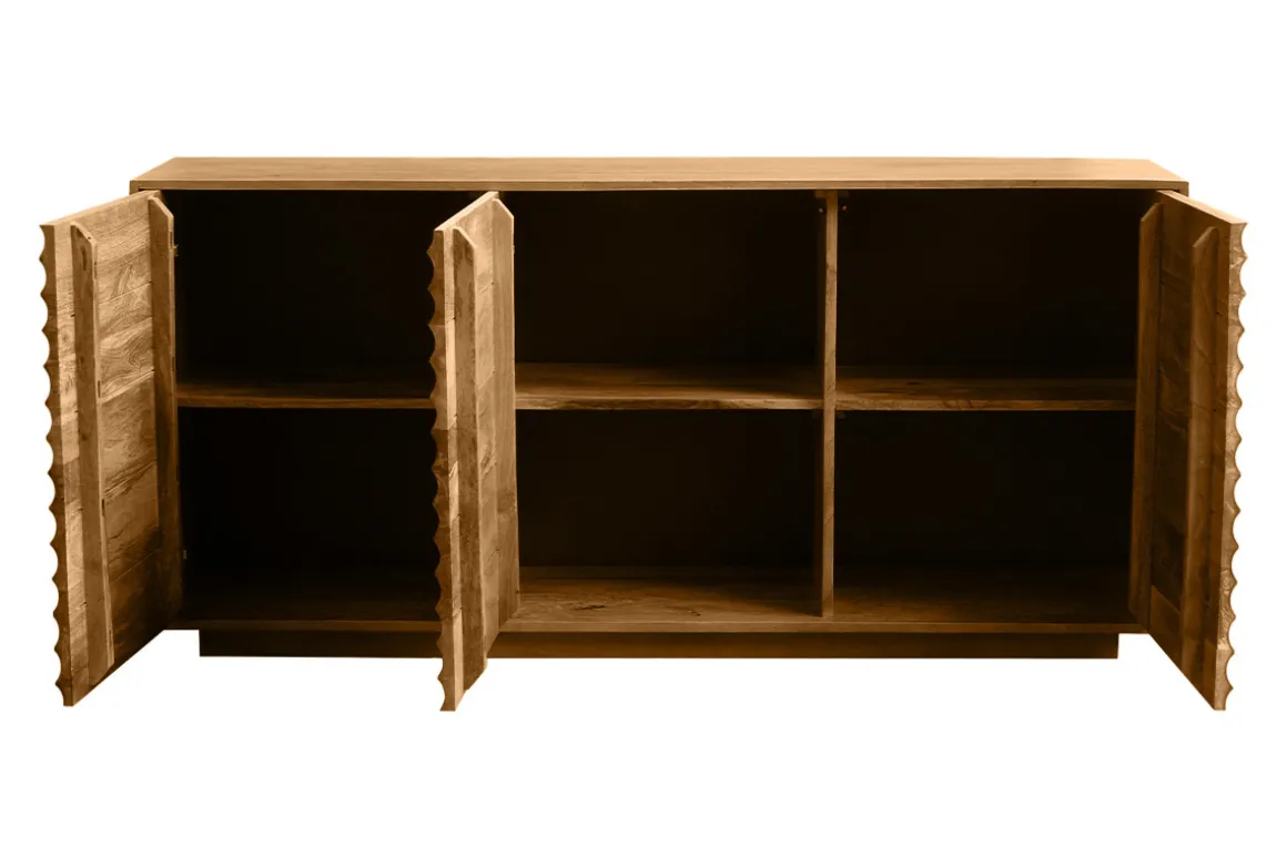 Miliboo Buffet-Buffet en bois manguier massif 3 portes L160 cm MATCHA