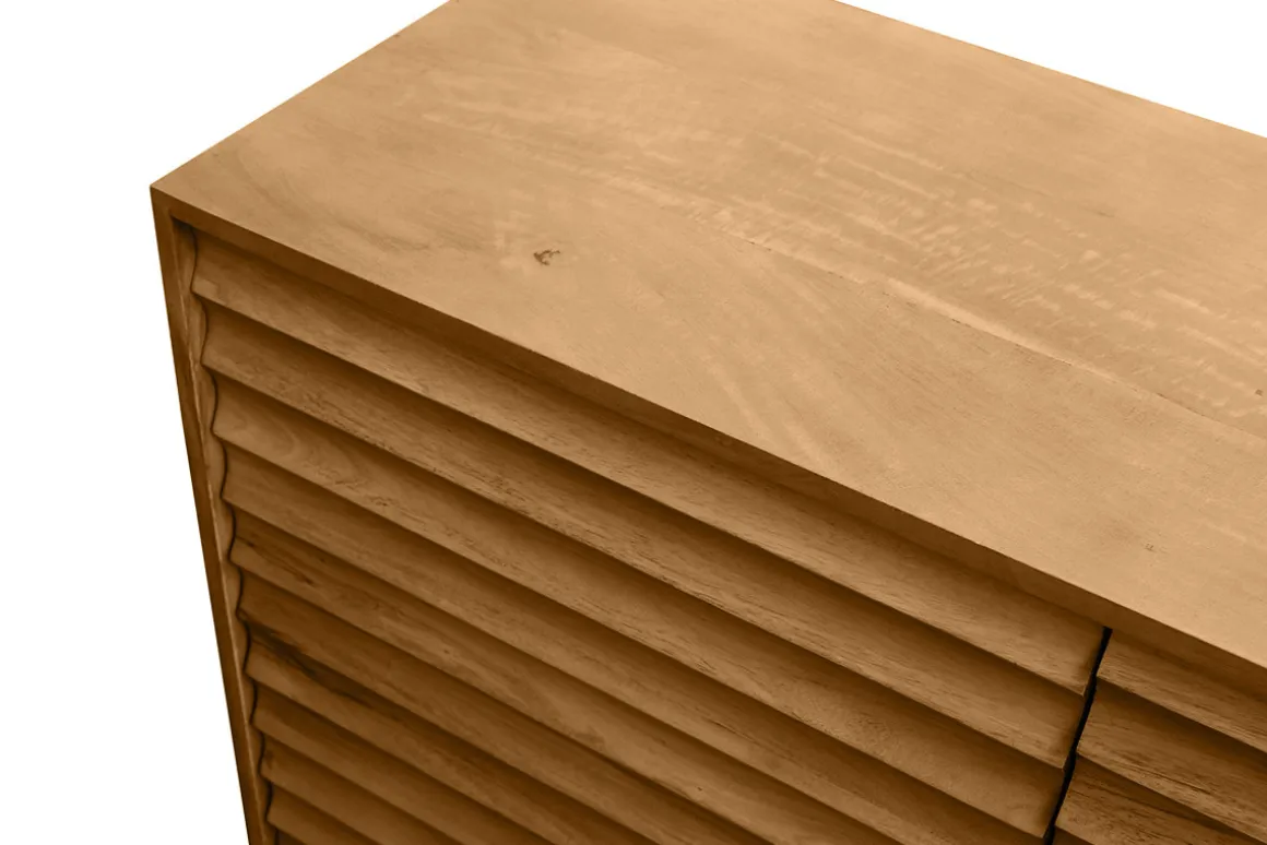 Miliboo Buffet-Buffet en bois manguier massif 3 portes L160 cm MATCHA