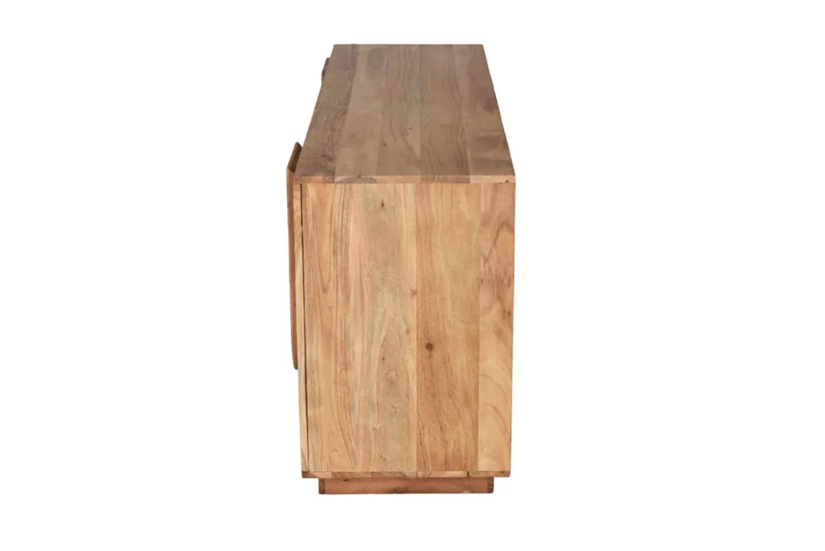 Miliboo Buffet-Buffet en bois massif gravé 3 portes L160 cm ARK