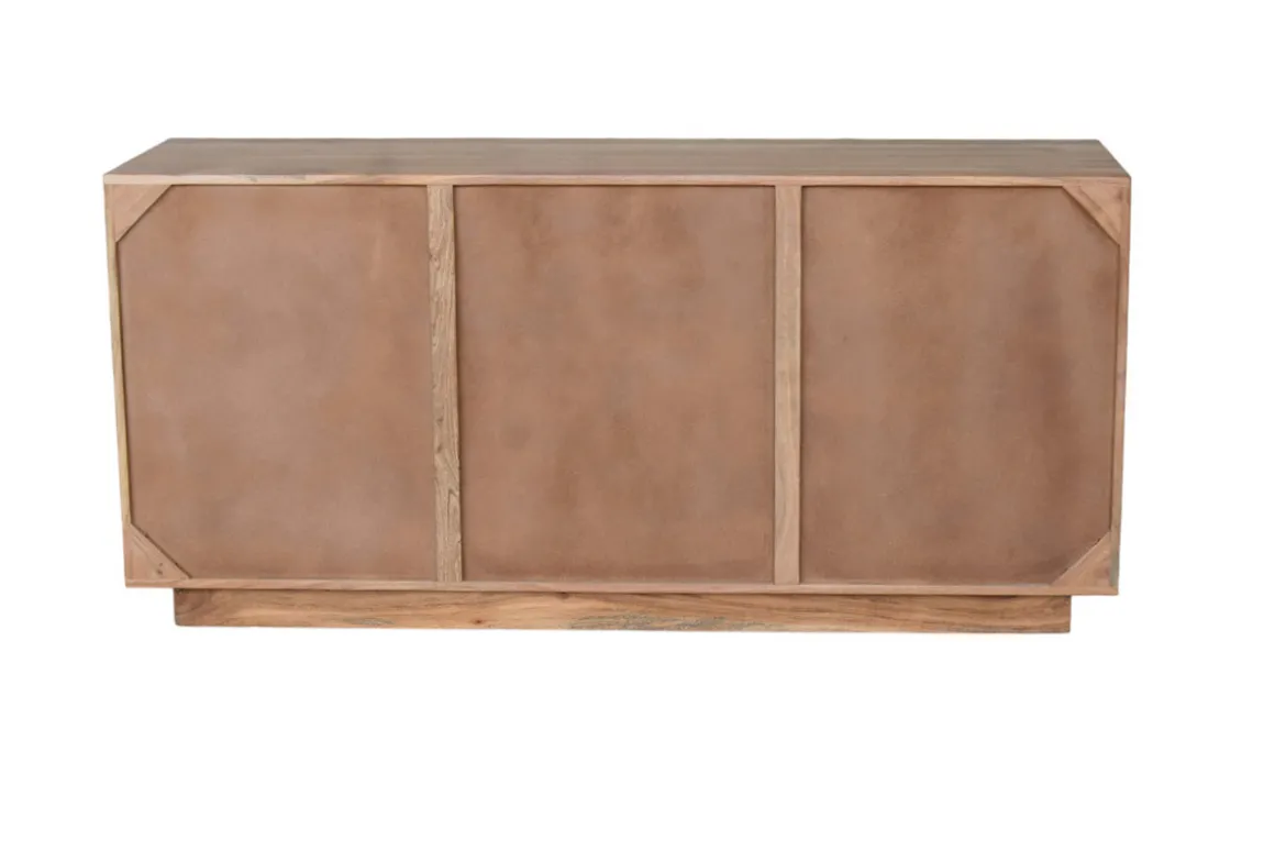 Miliboo Buffet-Buffet en bois massif gravé 3 portes L160 cm ARK