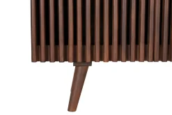 Miliboo Buffet-Buffet en manguier massif teinté bois foncé 2 portes coulissantes L140 cm ALBA