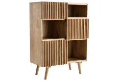 Miliboo Buffet-Buffet haut en bois manguier massif 3 portes coulissantes L85 cm ALBA