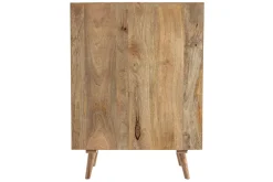Miliboo Buffet-Buffet haut en bois manguier massif 3 portes coulissantes L85 cm ALBA