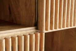 Miliboo Buffet-Buffet haut en bois manguier massif 3 portes coulissantes L85 cm ALBA