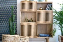 Miliboo Buffet-Buffet haut en bois manguier massif 3 portes coulissantes L85 cm ALBA