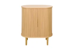 Miliboo Buffet|Meuble D'entrée-Buffet haut vintage avec portes coulissantes bois clair chêne L70 cm EPIC