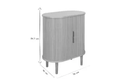 Miliboo Buffet|Meuble D'entrée-Buffet haut vintage avec portes coulissantes bois clair chêne L70 cm EPIC