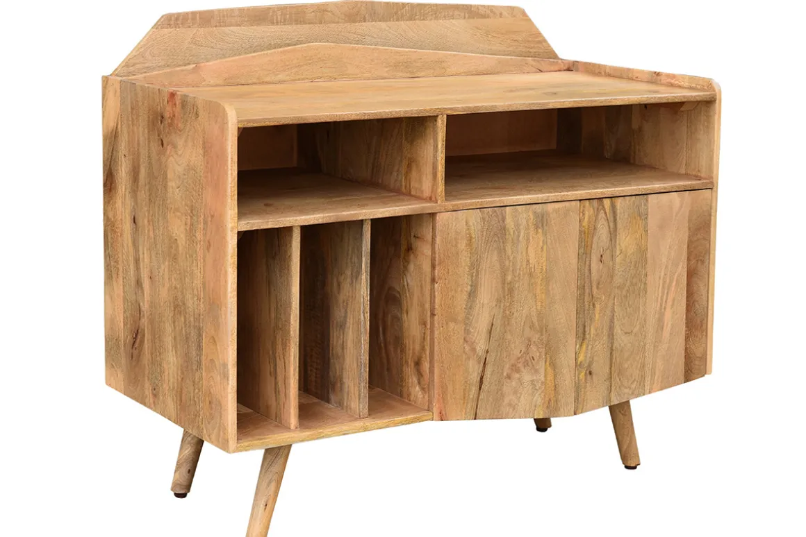 Miliboo Buffet-Buffet meuble de rangement vinyles en bois manguier massif L105 cm MATAHARI