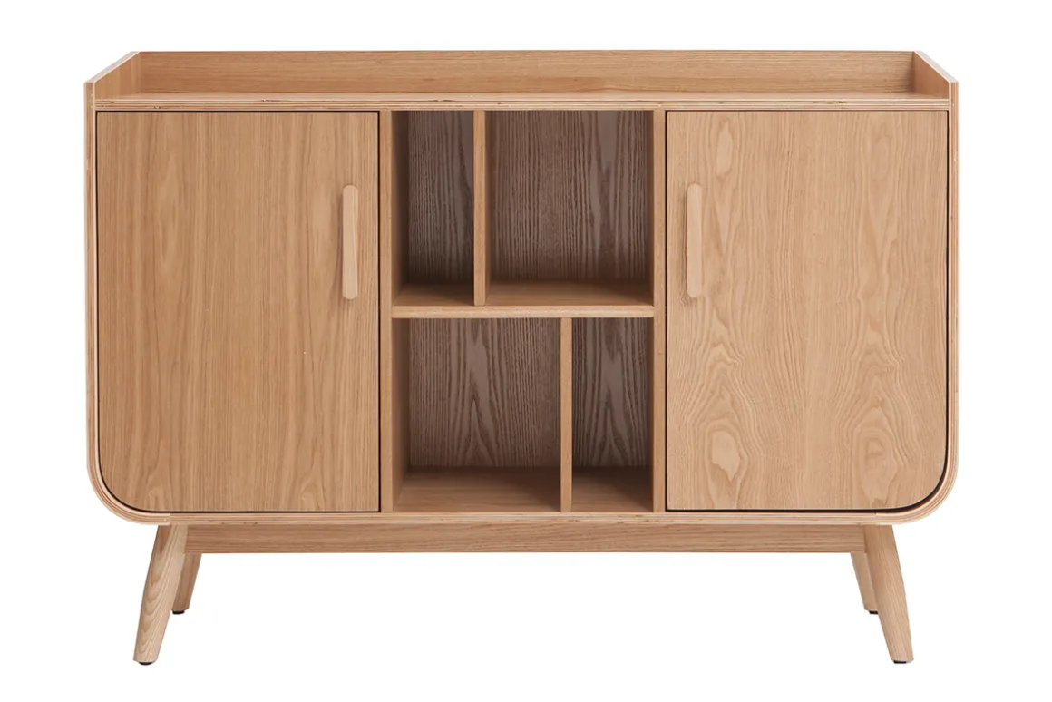 Miliboo Buffet-Buffet scandinave en bois clair 2 portes L122 cm HALLEN