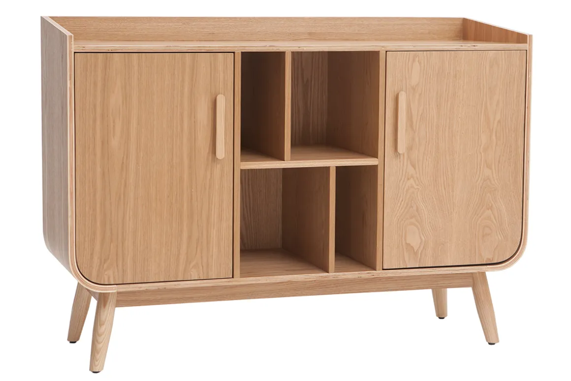 Miliboo Buffet-Buffet scandinave en bois clair 2 portes L122 cm HALLEN