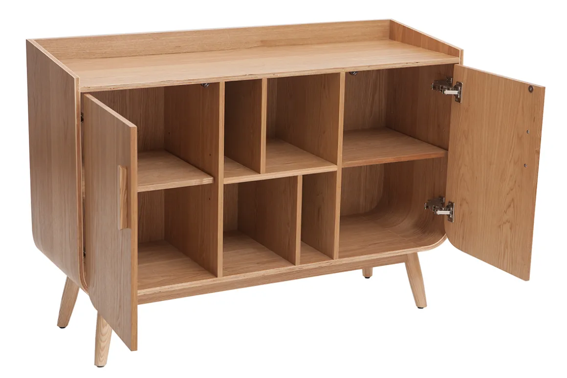 Miliboo Buffet-Buffet scandinave en bois clair 2 portes L122 cm HALLEN