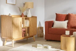 Miliboo Buffet-Buffet scandinave en bois clair 2 portes L122 cm HALLEN