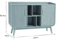 Miliboo Buffet-Buffet scandinave en bois clair 2 portes L122 cm HALLEN