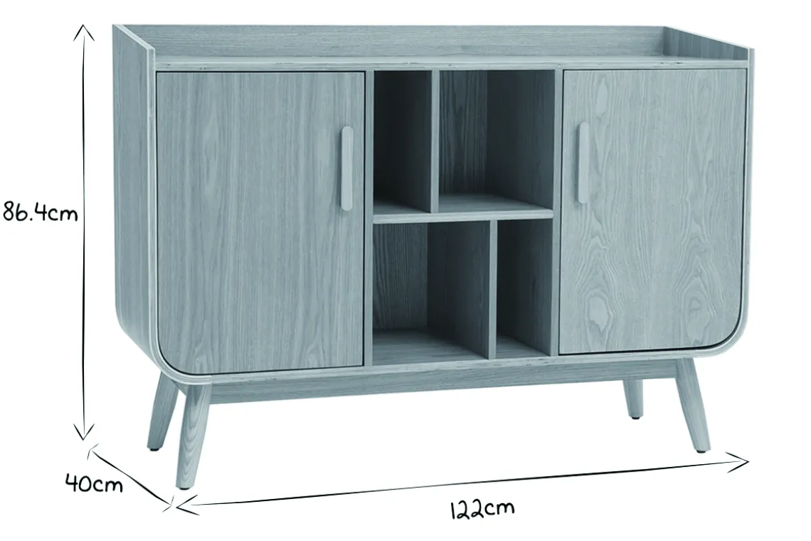Miliboo Buffet-Buffet scandinave en bois clair 2 portes L122 cm HALLEN