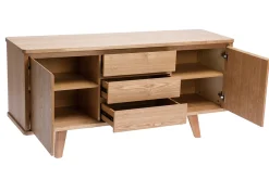 Miliboo Buffet-Buffet scandinave en bois clair 2 portes 3 tiroirs L160 cm FIFTIES