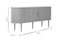 Miliboo Buffet-Buffet vintage bois clair chêne avec rangements 2 portes coulissantes L180 cm EPIC