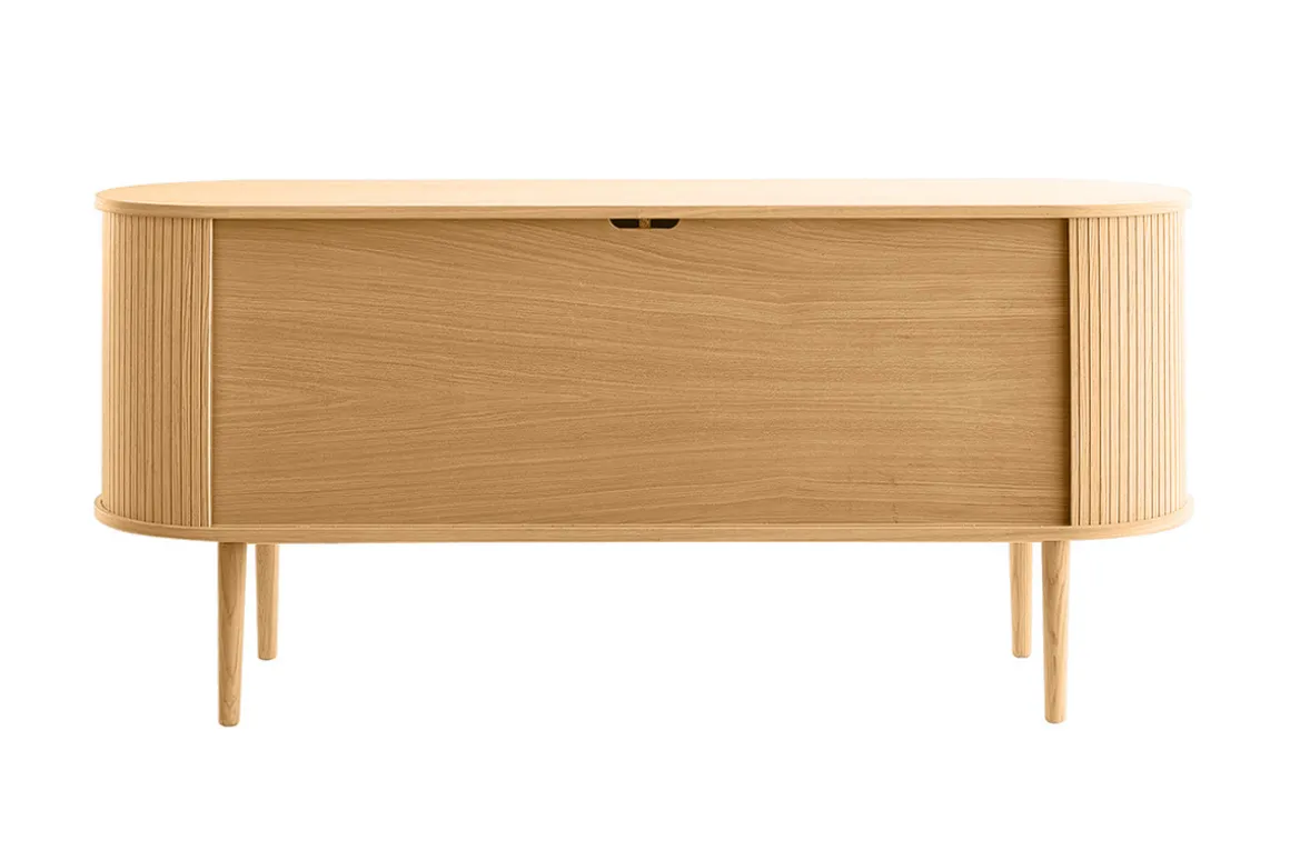 Miliboo Buffet-Buffet vintage en bois clair chêne 2 portes coulissantes L160 cm EPIC