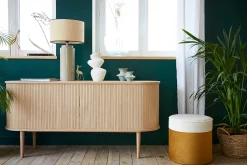 Miliboo Buffet-Buffet vintage en bois clair chêne 2 portes coulissantes L160 cm EPIC