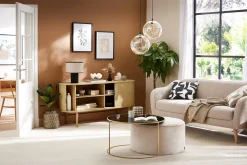 Miliboo Buffet-Buffet vintage en bois clair chêne 2 portes coulissantes L160 cm EPIC