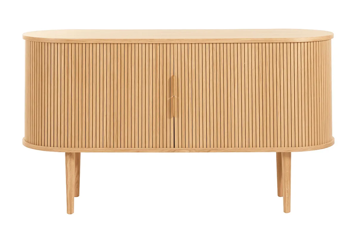 Miliboo Buffet-Buffet vintage en bois clair chêne 2 portes coulissantes L138 cm EPIC