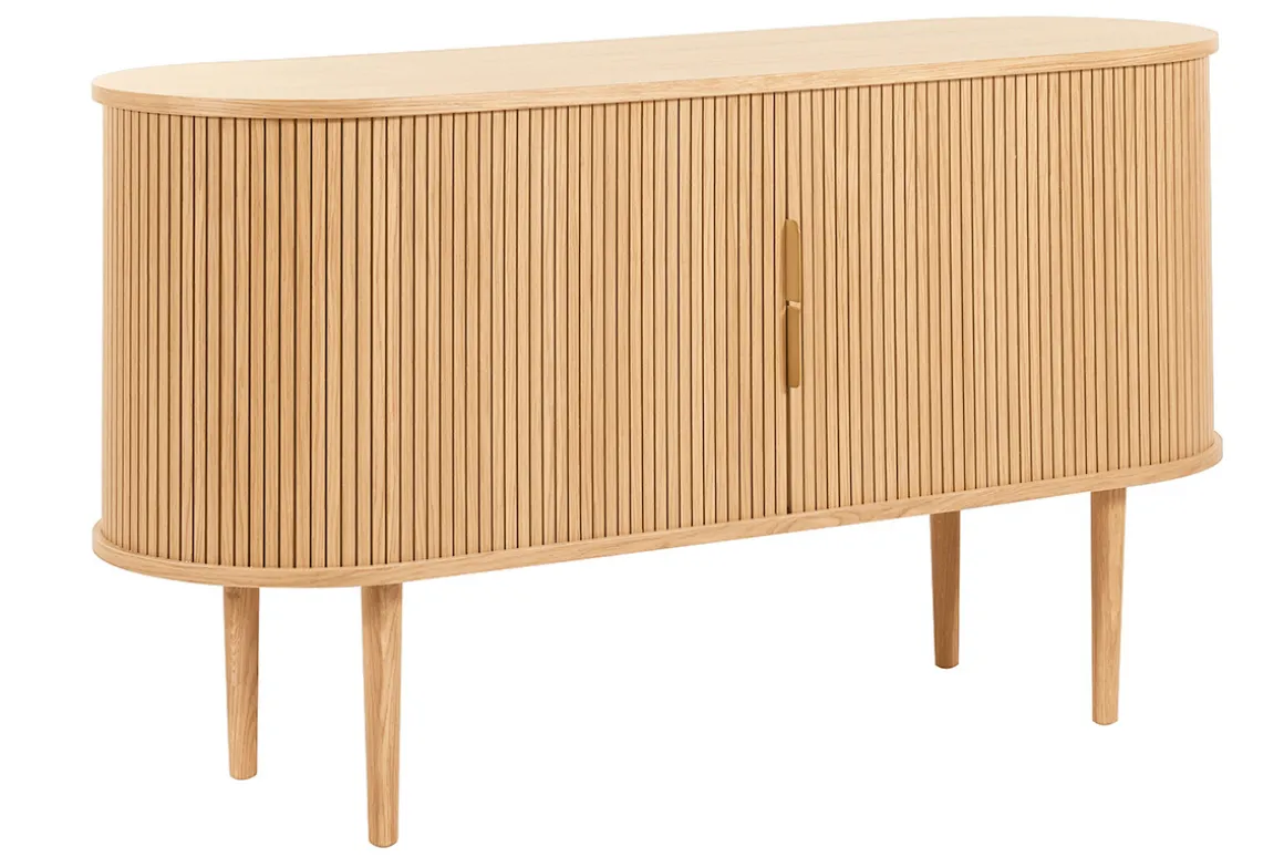 Miliboo Buffet-Buffet vintage en bois clair chêne 2 portes coulissantes L138 cm EPIC