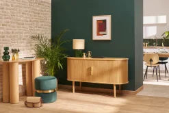 Miliboo Buffet-Buffet vintage en bois clair chêne 2 portes coulissantes L138 cm EPIC