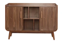Miliboo Buffet-Buffet vintage en bois foncé noyer 2 portes L122 cm HALLEN