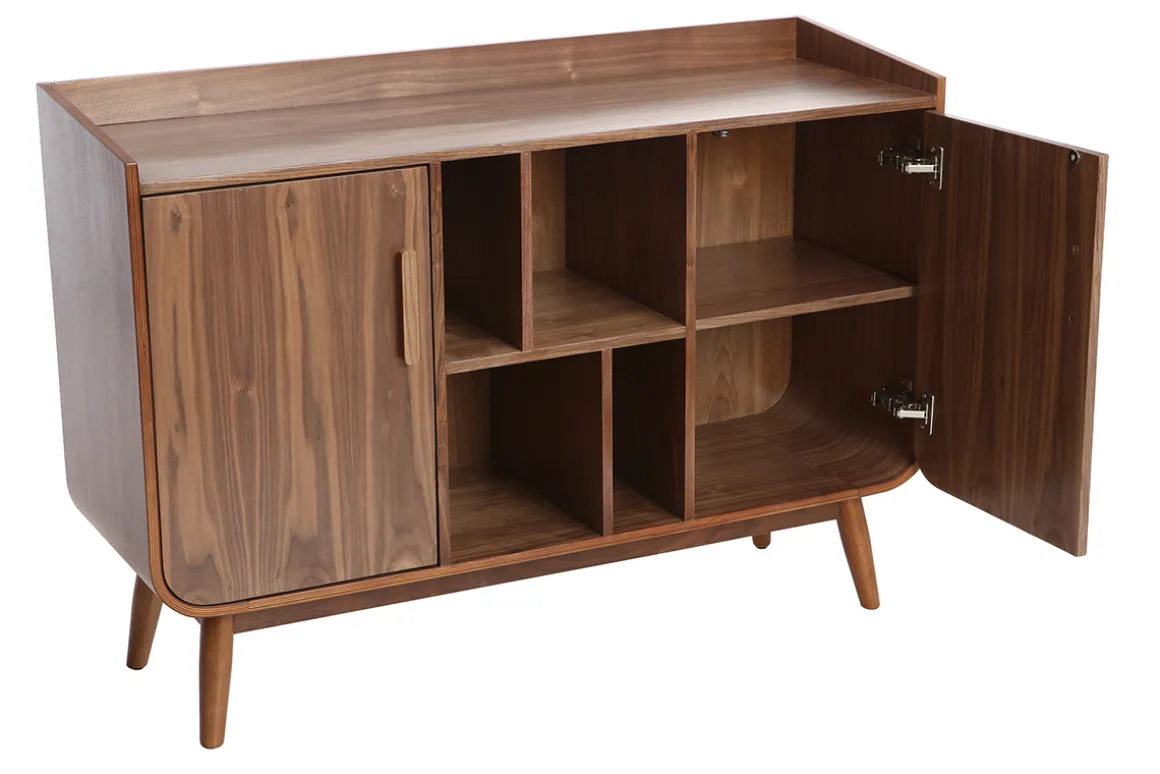 Miliboo Buffet-Buffet vintage en bois foncé noyer 2 portes L122 cm HALLEN