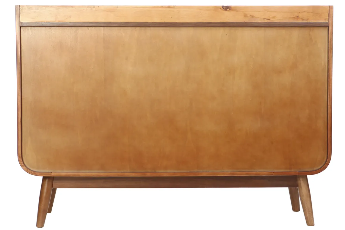 Miliboo Buffet-Buffet vintage en bois foncé noyer 2 portes L122 cm HALLEN