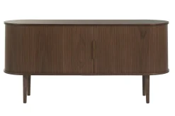 Miliboo Buffet-Buffet vintage en bois foncé noyer 2 portes coulissantes L160 cm EPIC