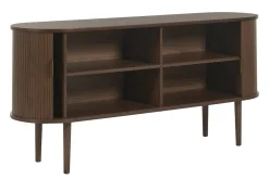 Miliboo Buffet-Buffet vintage en bois foncé noyer 2 portes coulissantes L160 cm EPIC